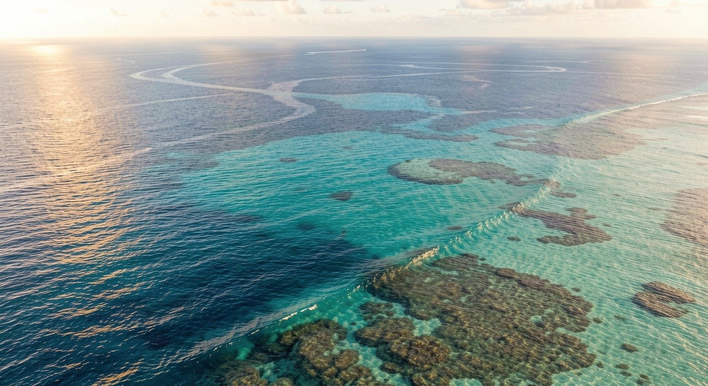 Warm tropical Pacific Ocean showing developing El Nino conditions