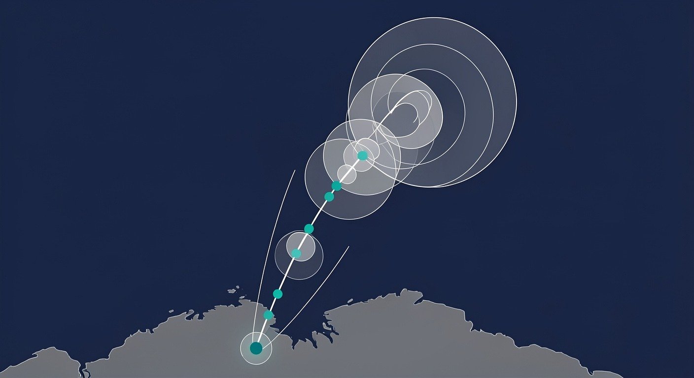NHC hurricane forecast cone diagram