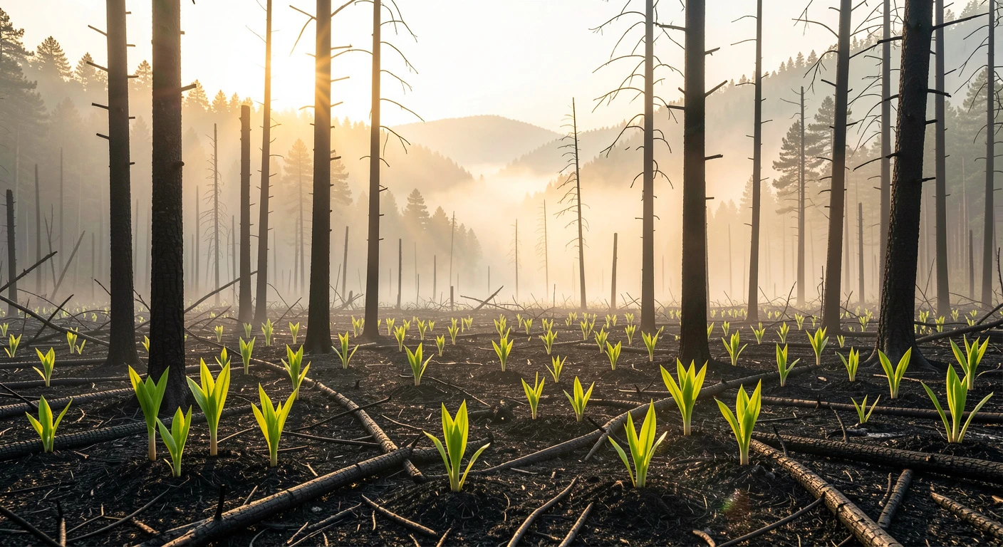 Firefighter crew on fire line