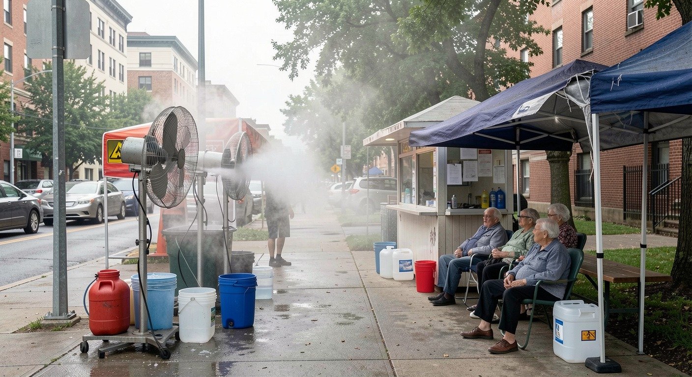 Community cooling response June heat wave southern Europe