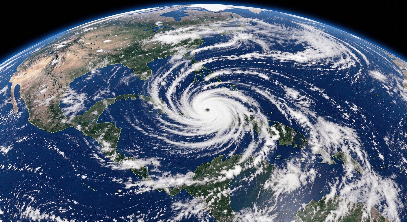 Atlantic hurricane season 2026 satellite forecast showing tropical storm formation