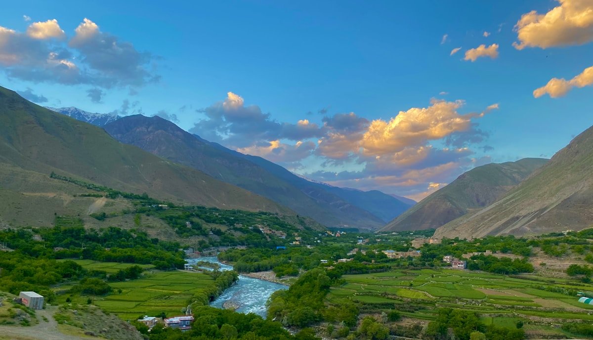 Mountain valley in Panjshir province, Afghanistan