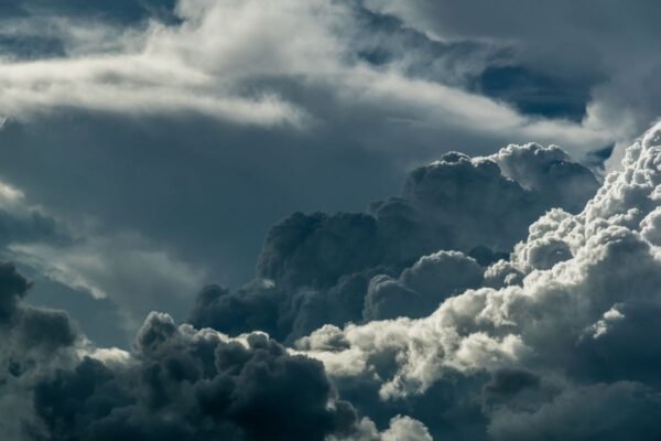 Dramatic storm clouds over the landscape illustrating daily weather patterns